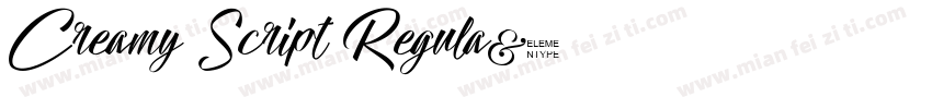 Creamy Script Regula字体转换